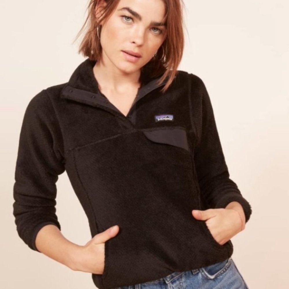 Patagonia Retool Snap-T Pullover Black Fleece XS